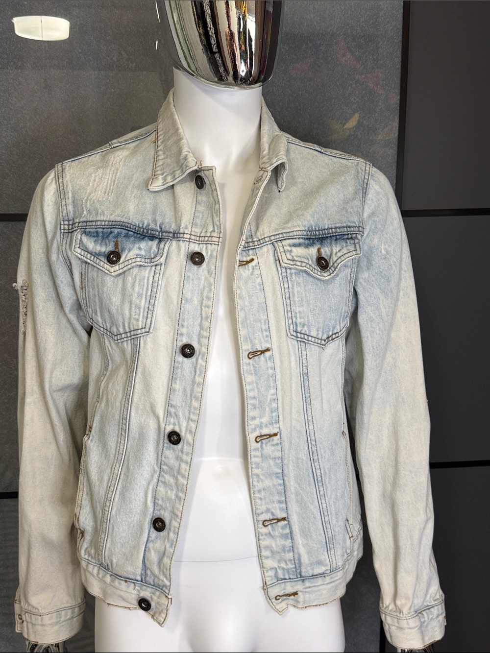 Brooklyn Cloth Light Wash Denim Jacket - Pale Blue